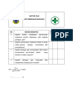 Daftar Tilik Pemesanan Makanan