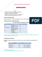 Le Calcul de L'impôt Et Des Contributions