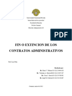 Fin o Extincion de Los Contratos Administrativos