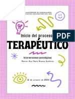 Inicio Del Proceso Terapéutico