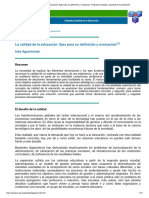 AGUERRONDO. La Calidad de La Educaci+ N. Ejes para Su Definici+ N y Evaluaci+ N