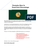 Food Cost Formula