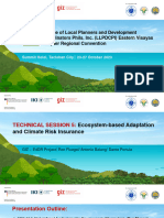 Ecosystem-Based Adaptation and Climate Risk Insurance