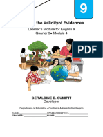 English 9 - Q3 - W4reviewed-Judging The Validity of Evidences