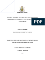 Ndisio - Assesment of Locally Cultivated Groundnut (Arachis Hypogaea) Varieties For Susceptibility To Aflatoxin Accumulation in Western Kenya