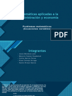 Ecuaciones Variables - Matemáticas Aplicadas