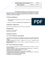 Procedimento Preliminar Trator Agrícola