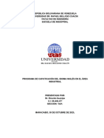 Programa de Capacitación Del Idioma Inglés en El Area Industrial