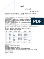 Lab 9 Stored Procedures