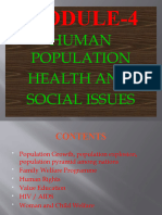 Module IV Human Population, Health and Social Issues