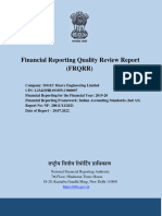 Financial Reporting Quality Review Report (FRQRR)