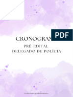 Cronograma Delegado Pré Edital