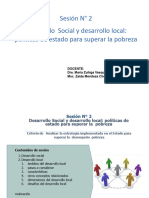 Sesión #2 Desarrollo Social y Desarrollo Local: Políticas de Estado para Superar La Pobreza