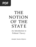 D'ENTREVES, Alexander Passerin - The Notion of The State