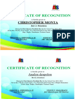 3rd Quarter Certificate Portfolio