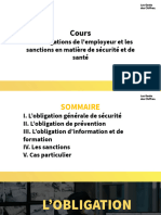 Cours 1 - Les Obligations de L-Employeur Et Les Sanctions en Matière de Sécurité Et de Santé 2