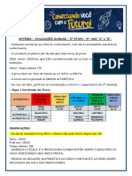 Roteiro Das Avaliações Globais - 9º Ano A e B