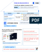 Ficha de Aplicación 06: Explicamos Los Modelos de Mercado para Optimizar Un Proyecto de Vida Propósitos de Aprendizaje