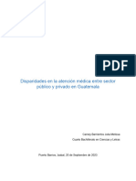 Disparidades en La Atención Médica Entre Sector Público y Privado en Guatemala