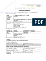 Opposer Information: Notice of Opposition