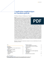 Complications Anaphylactiques de L'anesthésie Générale