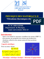 Chap 1 Vibrations Thermiques Du Réseau Physique Des Matériaux II