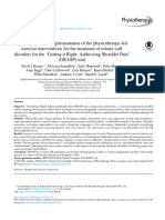 Development and Implementation of The Physiotherapy-Led Exercise Interventions For The Treatment of Rotator Cuff Disorders