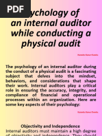 Psychology of An Internal Auditor During Physical Audit