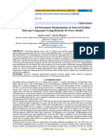 Detecting Financial Statement Manipulation in Selected Indian Telecom Companies Using Beneish M-Score Model