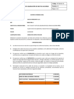 Acta de Liquidacion Orden de Comun Acuerdo Accidente Vehiculo Cys 463 Paz Ysalvo