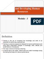 Module-3 - Training and Developing Human Resources