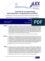 Implementación de Un Observatorio Anticorrupción y Transparencia en Bolivia