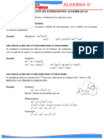 Multiplicación de Expresiones Algebraicas