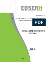 Sondagem Gástrica E Enteral: Protocolo Núcleo de Protocolos Assistenciais de Enfermagem Pediátrica 06/2018