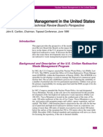 Nuclear Waste Management in The United States