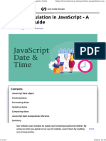 Date Manipulation in JavaScript - A Complete Guide