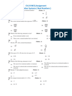 001 B MCQ Assignmnt Number Systems (Real Numbers)