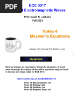 Notes 4 3317 Maxwell's Equations