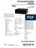 Sony - STR Za1000es, STR Za2000es, STR Za3000es