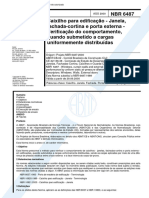 NBR 6487 - 2000 Caixilho P Edificação - Janela Fachada-Cortina e Porta Ext - Comport A Cargas Uniform Distribuídas