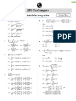 Indefinite Integration One Shot - Practice Sheet - JEE Challengers 2023