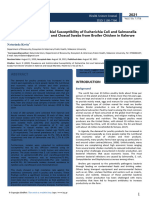 Prevalence and Antimicrobial Susceptibility of Escherichia Coli and Salmonella Isolates From Feedslitter and Cloacal Swabs From BR