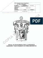 Fraccionamiento de Hemacomponentes