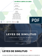 Leyes de Similitud, Condiciones de Froude, Reynolds y Euler