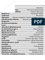 Antidote Sheet