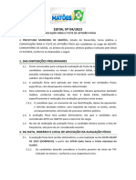 Edital #04 - 2023 - Convocação para Taf