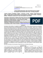 Prevalence of Post Caesarean Wound Infections and Associated Factors Among Mothers Delivering From Kampala International University Teaching Hospital