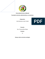 Ensayo Sobre Economía Ecológica