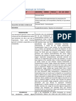 SESIÓN DE APRENDIZAJE 1 - TUTORÍA Analizo Reacciones Emocionales 27 OCTUBRE