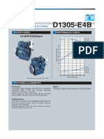 d1305 - E4b KUBOTA, Espisificaciones Tecnicas de Motor